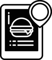 food track glyph and line vector illustration