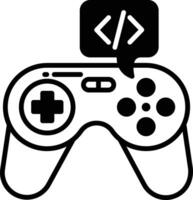 Game Development glyph and line vector illustration