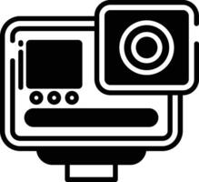 Action Camera glyph and line vector illustration