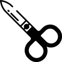 Scissors glyph and line vector illustration