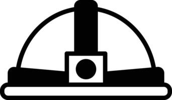 Helmet glyph and line vector illustration