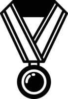 medal glyph and line vector illustration