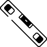 Spirit level glyph and line vector illustration