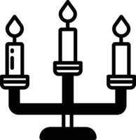 Candles glyph and line vector illustration