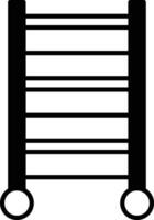 shelf stroller rack glyph and line vector illustration