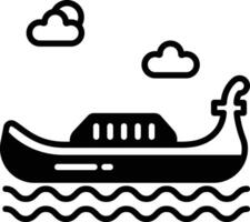 Gondola glyph and line vector illustration