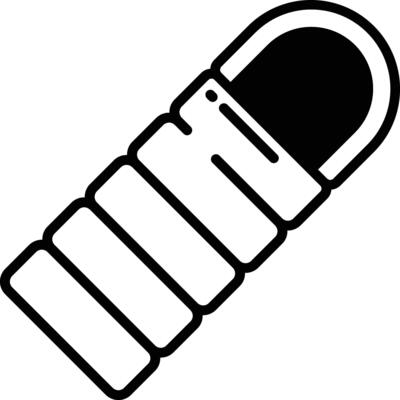 Sleeping Bag glyph and line vector illustration