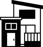 House glyph and line vector illustration