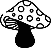 Mashroom glyph and line vector illustration