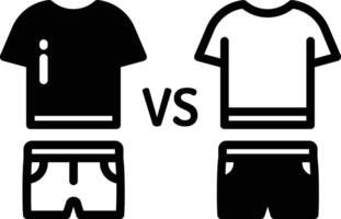 football match uniform glyph and line vector illustration