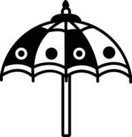 Umbrella glyph and line vector illustration