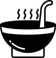 Soup glyph and line vector illustration