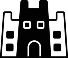 Siyu Fort glyph and line vector illustration