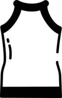 Halter Neck Top  glyph and line vector illustration