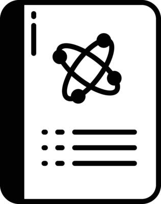 lab book glyph and line vector illustration