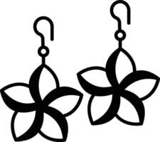 earring glyph and line vector illustration