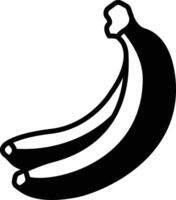 Open Banana glyph and line vector illustration