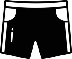 shorts glyph and line vector illustration