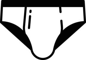 Underware glyph and line vector illustration