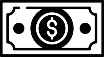 Dollar glyph and line vector illustration