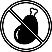 No meat food glyph and line vector illustration