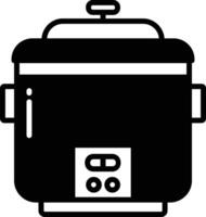 Rice Cooker glyph and line vector illustration