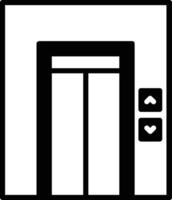 Elevator glyph and line vector illustration