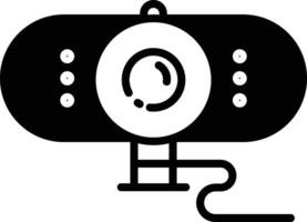Web cam glyph and line vector illustration