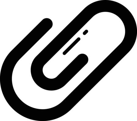 Attachment glyph and line vector illustration