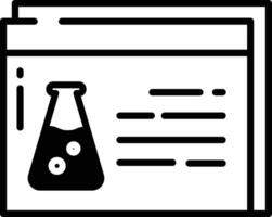 Online Chemistry glyph and line vector illustration