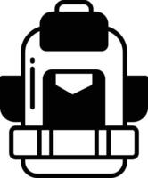 Backpack glyph and line vector illustration