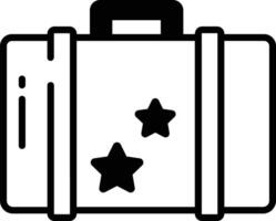 Luggage glyph and line vector illustration