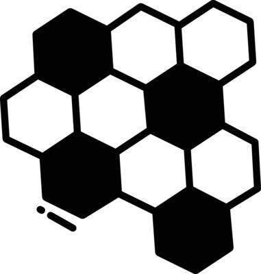 honey comb glyph and line vector illustration