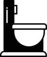 Toilet glyph and line vector illustration