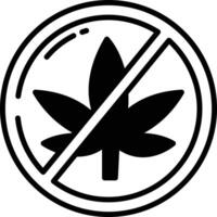 No Drugs glyph and line vector illustration