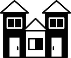 House glyph and line vector illustration