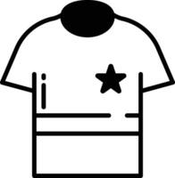 Shirt glyph and line vector illustration