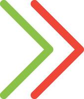 Double Right Chevron vector icon