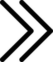 Double Right Chevron vector icon