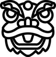 Lion dance vector icon