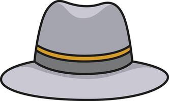 Hat isolated on white background. Vector illustration in trendy flat style.