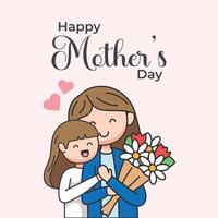 Happy Mother's Day greeting card vector