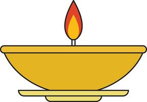Candle icon. Flat illustration of candle vector icon for web design