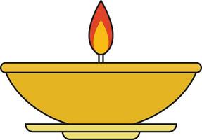 Candle icon. Flat illustration of candle vector icon for web design