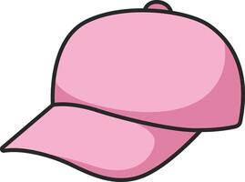 Baseball cap isolated on white background. Vector illustration in cartoon style.