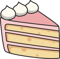 piece of cake with cream isolated icon vector illustration design icon vector illustration design