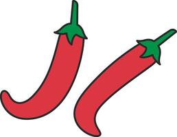 Chilli pepper icon. vector