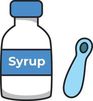 Syrup icon in flat color style. vector