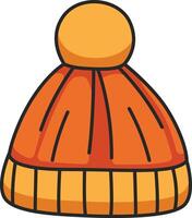 Winter hat icon. Flat illustration of winter hat vector icon for web design