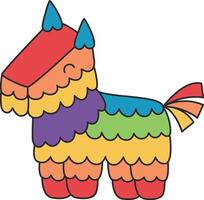 Burro piñata icono vector ilustración.